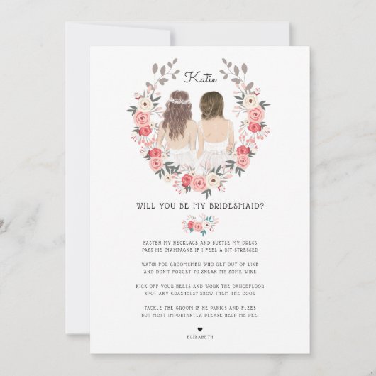 Bent u mijn Bridesmaid/Maid of Honor Voorstel I Kaart (Voorkant)