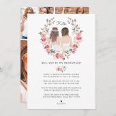 Bent u mijn Bridesmaid/Maid of Honor Voorstel I Kaart (Voorkant / Achterkant)