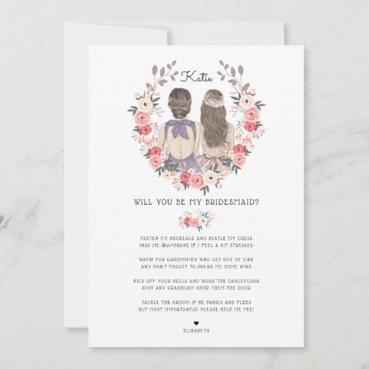 Bent u mijn Bridesmaid/Maid of Honor-voorstel? Kaart (Voorkant)