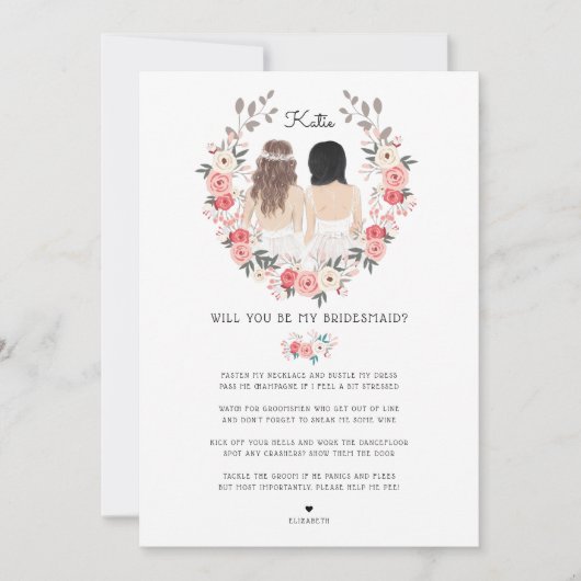 Bent u mijn Bridesmaid/Maid of Honor-voorstel? Kaart (Voorkant)