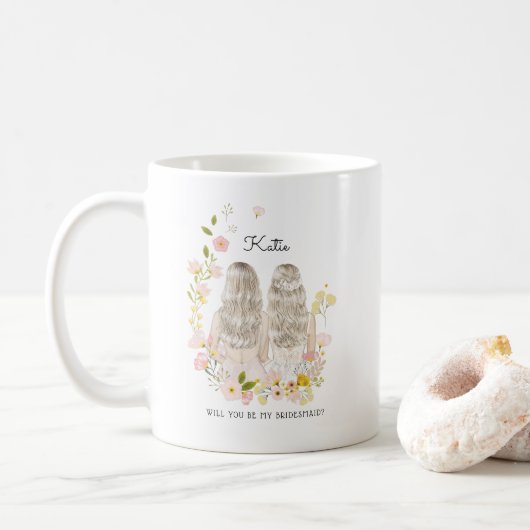 Bent u mijn Bridesmaid/Maid of Honor-voorstel? Koffiemok (Met donut)