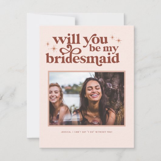 Bent u mijn Bridesmaid/Maid of Honor-voorstel? Notitiekaartje (Voorkant)