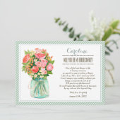 Bent u mijn Bridesmaid? Mason Jar Floral Kaart (Staand voorkant)