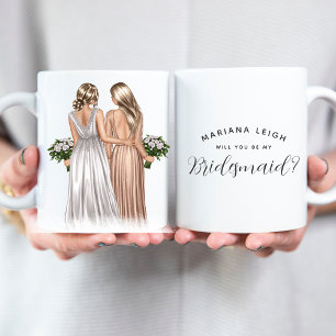 Bent u mijn Bridesmaid? meisjes in geiten Koffiemok