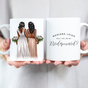 Bent u mijn Bridesmaid? Meisjes in koffie Koffiemok