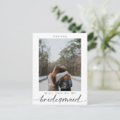 Bent u mijn Bridesmaid minimalist Foto Modern Briefkaart (Staand voorkant)