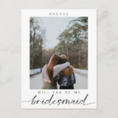 Bent u mijn Bridesmaid minimalist Foto Modern Briefkaart (Voorkant)