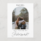 Bent u mijn Bridesmaid minimalist Foto Modern Briefkaart (Voorkant)