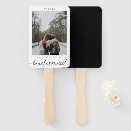 Bent u mijn Bridesmaid minimalist Foto Modern Handwaaier