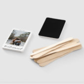 Bent u mijn Bridesmaid minimalist Foto Modern Handwaaier (Niet-gemonteerd)