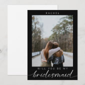 Bent u mijn Bridesmaid minimalist Foto Modern Kaart (Voorkant / Achterkant)