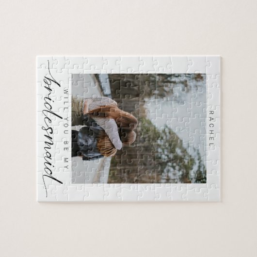 Bent u mijn Bridesmaid minimalist Foto Modern Legpuzzel (Horizontaal)