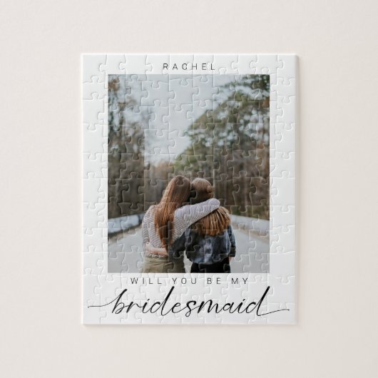Bent u mijn Bridesmaid minimalist Foto Modern Legpuzzel (Verticaal)