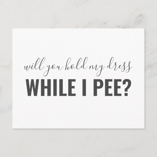 Bent u mijn Bridesmaid Modern Funny Uitnodiging (Voorkant)