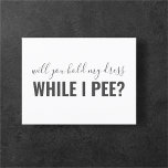 Bent u mijn Bridesmaid Modern Funny Uitnodiging<br><div class="desc">Modern...  zal jij mijn Bridesmaid briefkaart zijn met een grappige boodschap.</div>
