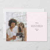 Bent u mijn Bridesmaid Modern Photo Collage Inv Kaart (Achterkant)
