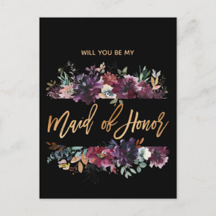 Bent u mijn Bridesmaid MOH Burgundy Marsala? Uitnodiging Briefkaart