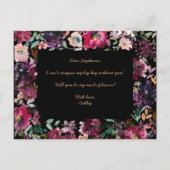 Bent u mijn Bridesmaid MOH Burgundy Marsala? Uitnodiging Briefkaart (Achterkant)