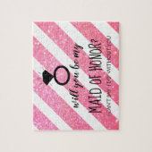 Bent u mijn Bridesmaid MOH Puzzle - uw Ring Legpuzzel (Verticaal)