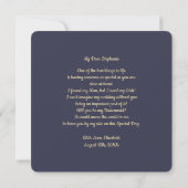 Bent u mijn Bridesmaid? Navy Blue Floral Kaart (Achterkant)