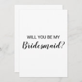 Bent u mijn Bridesmaid Notecards? Bedankkaart (Voorkant / Achterkant)