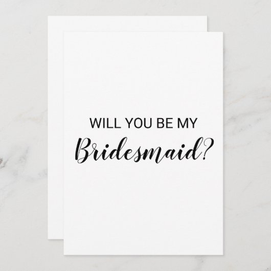 Bent u mijn Bridesmaid Notecards? Bedankkaart (Voorkant / Achterkant)