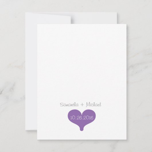 Bent u mijn Bridesmaid? Paarse/grijze kaart (Achterkant)