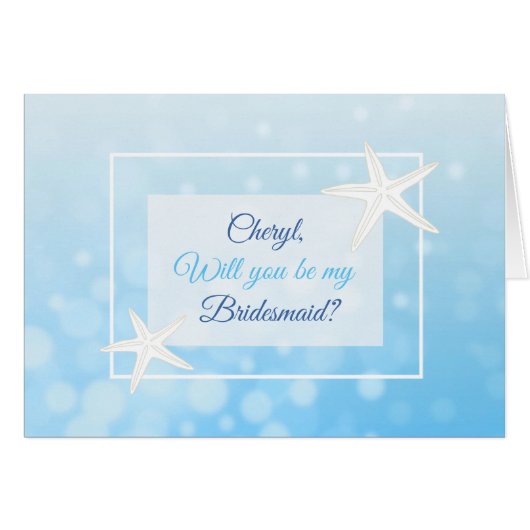 Bent u mijn Bridesmaid-persoonlijke kaart? (Voorkant Horizontaal)