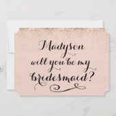 Bent u mijn Bridesmaid, persoonlijke kalligrafie? Kaart (Voorkant)
