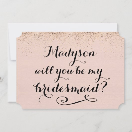 Bent u mijn Bridesmaid, persoonlijke kalligrafie? Kaart (Voorkant)