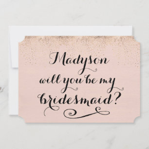 Bent u mijn Bridesmaid, persoonlijke kalligrafie? Kaart