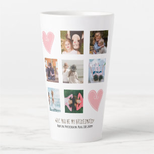 Bent u mijn Bridesmaid PHOTO COLLAGE BFF Cadeau Latte Mok