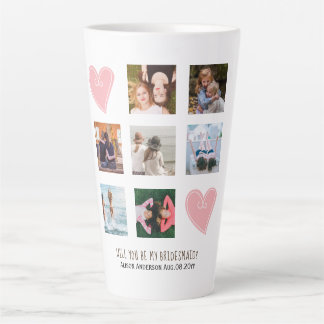 Bent u mijn Bridesmaid PHOTO COLLAGE BFF Cadeau Latte Mok