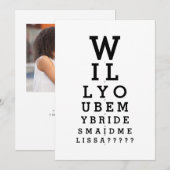 Bent u mijn Bridesmaid Photo Opticien Chart IV Kaart (Voorkant / Achterkant)