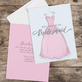 Bent u mijn Bridesmaid Pink Dress Vintage? Kaart