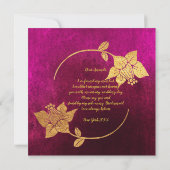 Bent u mijn Bridesmaid Pink Fuchsia Velvet Gold Kaart (Achterkant)