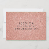 Bent u mijn Bridesmaid Pink Gold Glitter-kaart Kaart (Voorkant)