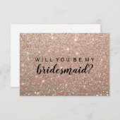 Bent u mijn Bridesmaid - Roos Gold Kaart (Voorkant / Achterkant)