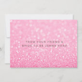 Bent u mijn Bridesmaid Roze Glitter Card Kaart (Achterkant)