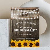Bent u mijn Bridesmaid? | Rustige zonnebloem Kaart