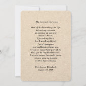 Bent u mijn Bridesmaid? Rustige zonnebloemen Kaart (Achterkant)