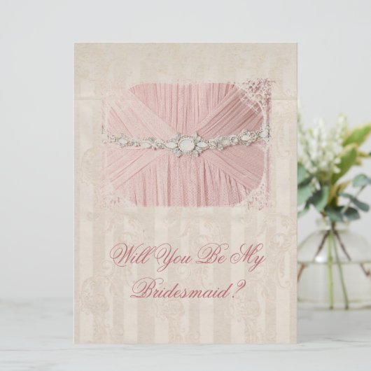 Bent u mijn Bridesmaid  uitnodiging? Kaart (Staand voorkant)