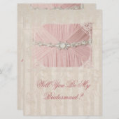 Bent u mijn Bridesmaid  uitnodiging? Kaart (Voorkant / Achterkant)