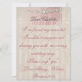 Bent u mijn Bridesmaid  uitnodiging? Kaart (Achterkant)