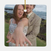 Bent u mijn Bridesmaid Verloving foto op achteren? Keramisch Ornament (Achterkant)