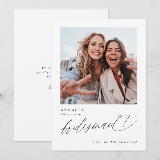 Bent u mijn Bridesmaid-voordrachtkaart Kaart (Voorkant / Achterkant)