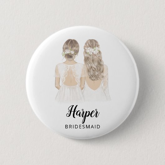 Bent u mijn bridesmaid-voorstel-badge? ronde button 5,7 cm (Voorkant)