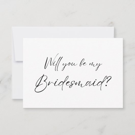 Bent u mijn Bridesmaid? Voorstel Bedankkaart (Voorkant)