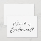 Bent u mijn Bridesmaid? Voorstel Bedankkaart (Voorkant / Achterkant)