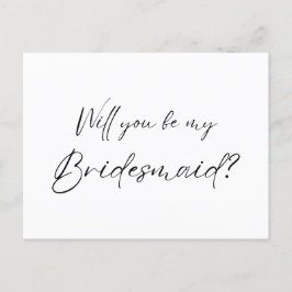 Bent u mijn Bridesmaid? Voorstel Briefkaart